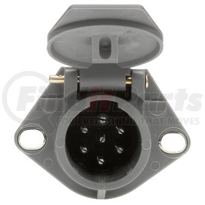 50872 by TRUCK-LITE - 50 Series Receptacle - Push-On, 7 Split Pin, Grey Plastic, Flush Mount