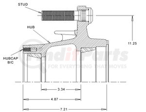 20231--3T by WEBB - Webb Tn-ABS Hub 10-Stud Hub Piloted