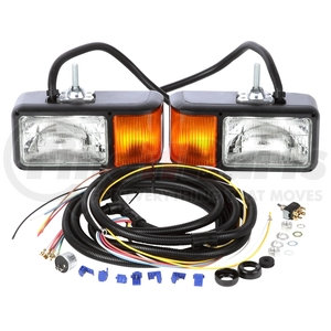 80800 by TRUCK-LITE - Universal, Halogen, 4 X 6 in. Rectangular, Snow Plow Light, 2 Bulb, Polycarbonate, 12V