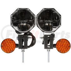 80990 by TRUCK-LITE - Heated Lens, Universal, LED, 7 in. Round, Snow Plow Light, 23 Diode, Polycarbonate, 12V to 24V, Kit