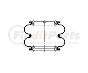 AS-4363 by TRIANGLE SUSPENSION SYSTEMS CO. - Triangle Air Spr - Double Conv., Triangle Bellows # 6316, ContiTech Bellows # FD 330-22