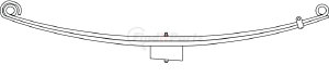 43-680 by TRIANGLE SUSPENSION SYSTEMS CO. - Freightliner, F Spr, Lvs:2/4PD FT; OEM# A1616399000; SE Length: 30; LE Length: 30; SE End: RNK; LE End: RNK; Grading 2/887, 4/558