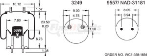 W013586258 by FIRESTONE - Airide Air Spring Reversible Sleeve 1T15VMW-8