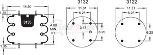 W013587818 by FIRESTONE - 313C AIR SPRING