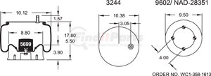 W013588740 by FIRESTONE - Airide Air Spring Reversible Sleeve 1T17B-5