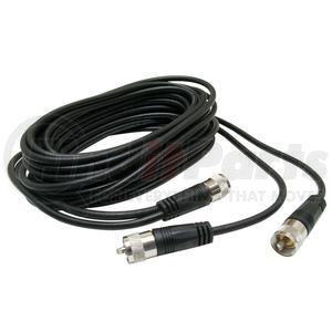 RP-18CCP by DAS INC - RoadPro 18' CB Antenna Co-Phase Coax Cable with (3) PL-259 Connectors, Black