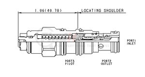 CBCA-LBN by SUN HYDRAULICS - 3:1 pilot ratio, standard capacity counterbalance valve