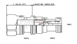 CSAB-XXN by SUN HYDRAULICS - Single ball shuttle valve with signal at port 3