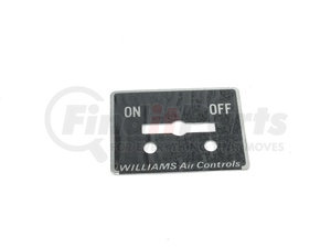 103642 by WILLIAMS CONTROLS - ESCUTCHEON PLAT