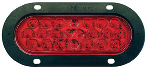 M823R-22 by PETERSON LIGHTING - 820-22/823-22 Series Piranha&reg; LED 6" Oval Stop/Turn/Tail and Amber Park/Turn Light - Red Flange Mount