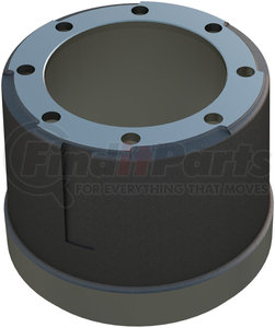 54244-018 by ACCURIDE - Brake Drum, Cast Iron, n/a, 12.25x8.00