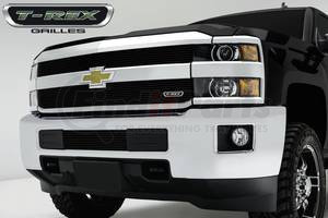 25122B by T-REX - Billet Bumper Grille, Black, Aluminum, 1 Pc, Overlay