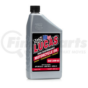 10700 by LUCAS OIL - QUART 20W50 HIGH PERFORMACE MOTORCYCLE O