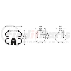 W013586902 by FIRESTONE - Airide Air Spring Double Convoluted 20