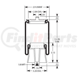 W023587059 by FIRESTONE - CAB AIR SPRING