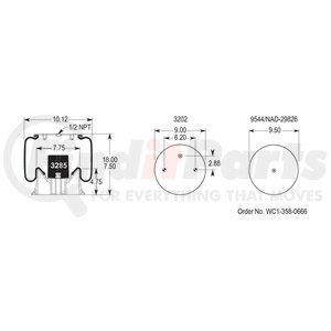 W013589069 by FIRESTONE - Airide Air Spring Reversible Sleeve 1T15M-4