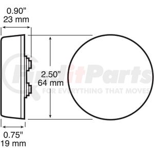 143R by PETERSON LIGHTING - 143/143F 2 1/2" Clearance/Side Marker Light with Reflex - Red