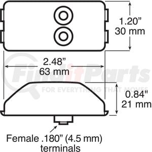 2636R by PETERSON LIGHTING - Clearance / Side Marker Light - Incandescent, Red, PC-Rated