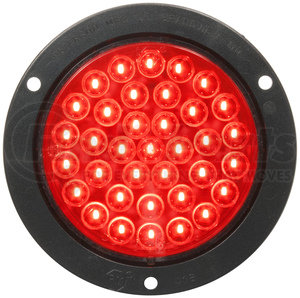 818R-36 by PETERSON LIGHTING - 817R-36/818R-36 Series Piranha&reg; LED 4" Round LED Stop, Turn and Tail Lights, AMP - Red Flange Mount