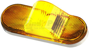 M356A by PETERSON LIGHTING - 356 LumenX® Oval LED Mid-Turn Marker Light with Reflex - Amber Grommet Mount