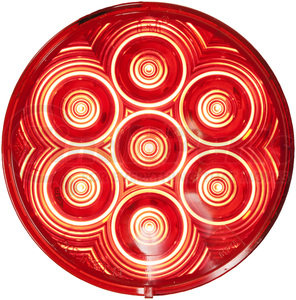 M817R-7 by PETERSON LIGHTING - 817R-7/818R-7 LumenX® 4" Round LED Stop, Turn and Tail Lights, AMP - Red Grommet Mount