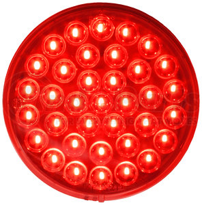 M817R-36 by PETERSON LIGHTING - 817R-36/818R-36 Series Piranha&reg; LED 4" Round LED Stop, Turn and Tail Lights, AMP - Red Grommet Mount