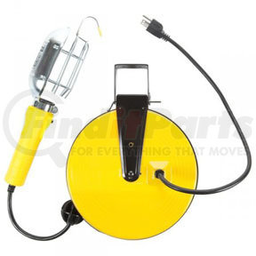 SL840 by BAYCO PRODUCTS - Incandescent Work Light w/ Metal Guard & Single Outlet on 40ft Metal Reel