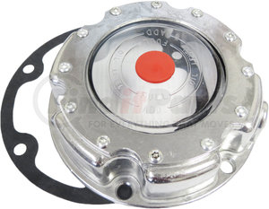 TR343-4249 by TORQUE PARTS - Hub Cap - Alu. W/ Plug & Gasket H:6, BC:5.5, Idp:1-11/ 16, ID:4-7/ 16, OD:6-3/ 16