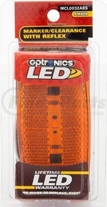 MCL0032ABS by OPTRONICS - Retail pack: Yellow marker/clearance light with reflex