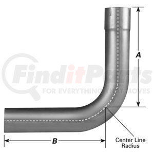 10557 by AP EXHAUST PRODUCTS - 90° Aluminized Elbow 5" Diameter ID-OD