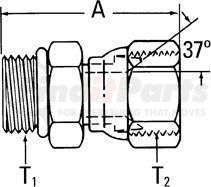 2266-12-12S by AEROQUIP - Adapter - UNO-Ring X JIC Female STR