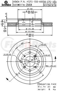 25434 by BREMBO - BRAKE DISC