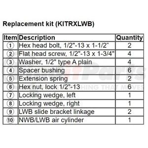 KITRXLWB by FONTAINE - Major Rebuild Kit- LWB