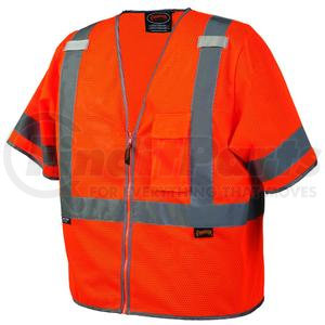 V1023950U-M by PIONEER SAFETY - Mesh Short Sleeve Safety Vest