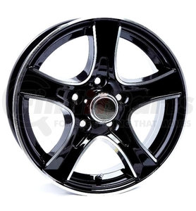 WH155-5A-THB by REDNECK TRAILER - Tredit 15 x 5 Aluminum Wheel 545 Thoroughbred Series Black