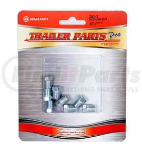 301-3 by TRAILER PARTS PRO - Redline Steel Line Nuts for 3/16in Hyd Line