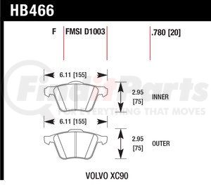 HB477Y610 by HAWK FRICTION - LTS