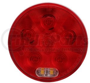 44605R by TRUCK-LITE - Super 44, LED, Red/Clear, Round, 8 Diode, Stop/Turn/Tail & Backup, Grommet Mount, Heated