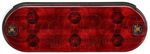 60610R by TRUCK-LITE - 60 Series, LED, Red/Clear, Oval, 8 Diode, Stop/Turn/Tail & Backup, Grommet Mount, Hardwired, Heated