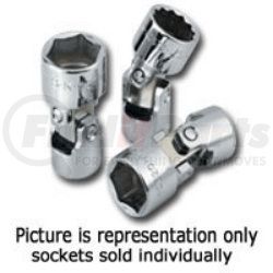 43410 by SK HAND TOOL - 1/4" Dr Flex 12 Pt  Socket Chrome, 10mm