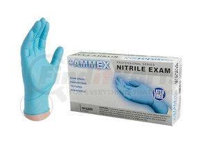 APFN46100L by AMMEX GLOVES - Blue Nitrile Gloves, 4 mil, Latex Free, Powder Free, Textured, Disposable, Non-Sterile - Large - 100/Pack