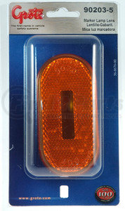 90203-5 by GROTE - Clearance / Marker Replacement Lens - Two-Bulb Oval Lens, Yellow, Multi Pack