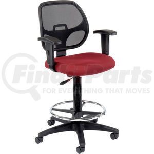 A2813TMIX+22A4-RD by GLOBAL INDUSTRIAL - Interion&#174; Drafting Stool - Fabric - Red