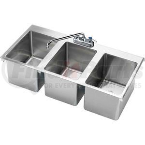 HS-3819 by KROWNE - Krowne&#174; HS-3819 Three Compartment Drop-In Hand Sink 36" x 18" 