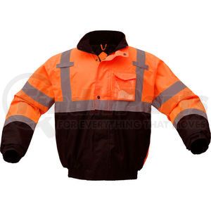 8002-4XL by GSS SAFETY - GSS Safety 8002 Class 3 Waterproof Quilt-Lined Bomber Jacket, Orange/Black, 4XL