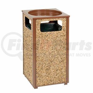 239577BN by GLOBAL INDUSTRIAL - Global Industrial&#153; Stone Panel Trash Sand Urn, Brown 12 Gallon, 13-1/2" Square X 32"H