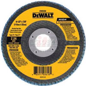 DW8358 by DEWALT - DeWalt DW8358 Flap Disc Type 27 4-1/2" x 5/8-11" 80 Grit  Zirconia