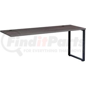 695606 by HIRSH INDUSTRIES INC - Interion&#174; Open Plan Return Desk - 48"W x 24"D x 29"H - Charcoal Top with Black Legs 