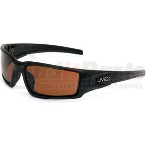 S2949 by NORTH SAFETY - Uvex&#174; Hypershock Safety Glasses, Matte Black Frame, Espresso Lens, Scratch-Resistant, Polarized