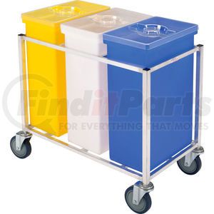 148PIB by WINHOLT - Winholt&#174; 148PIB-Triple Ingredient Bin Cart, Aluminum Cart w/3 Polyethylene Bins